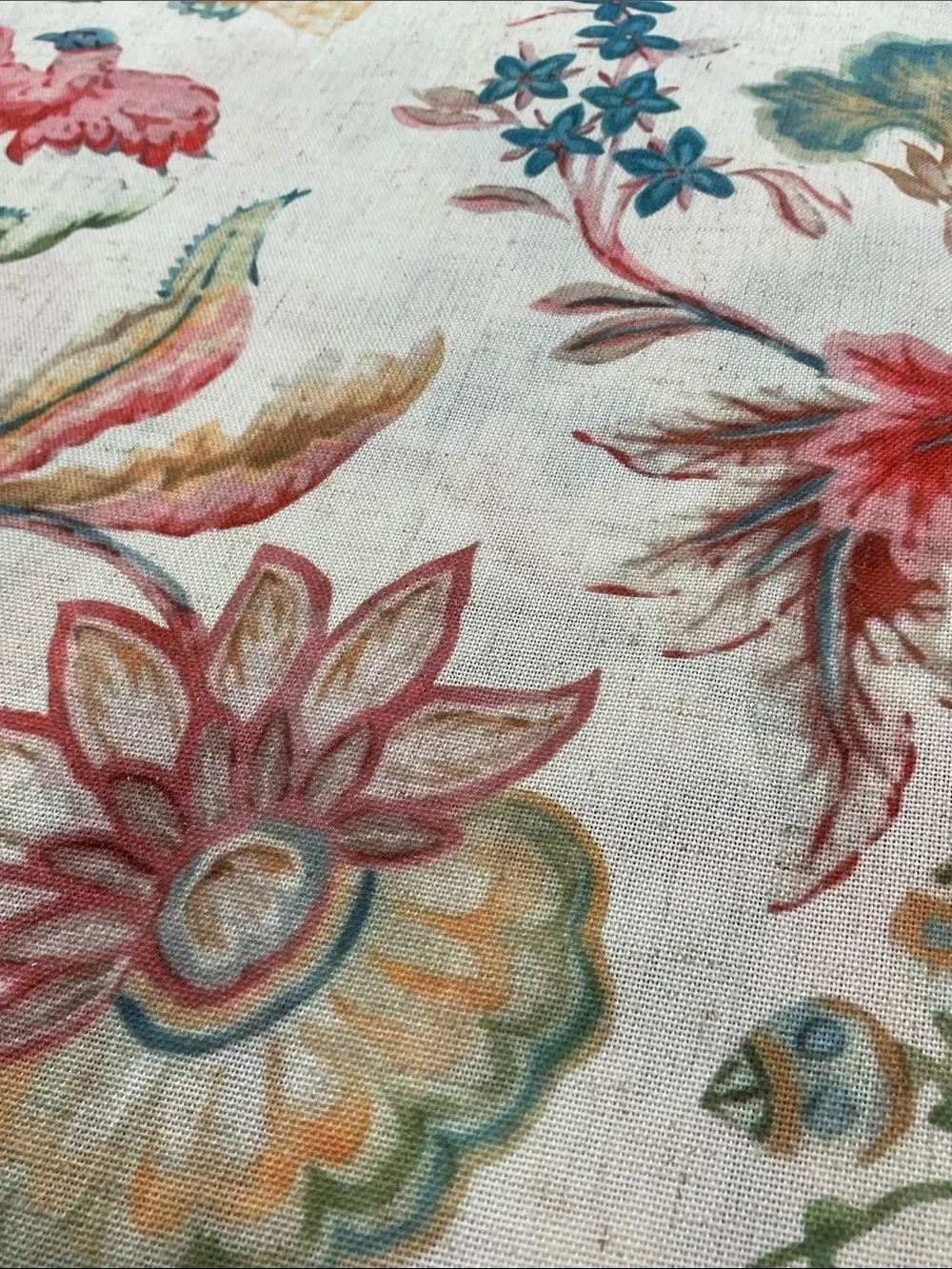 Boho Jacobean pair curtains.
